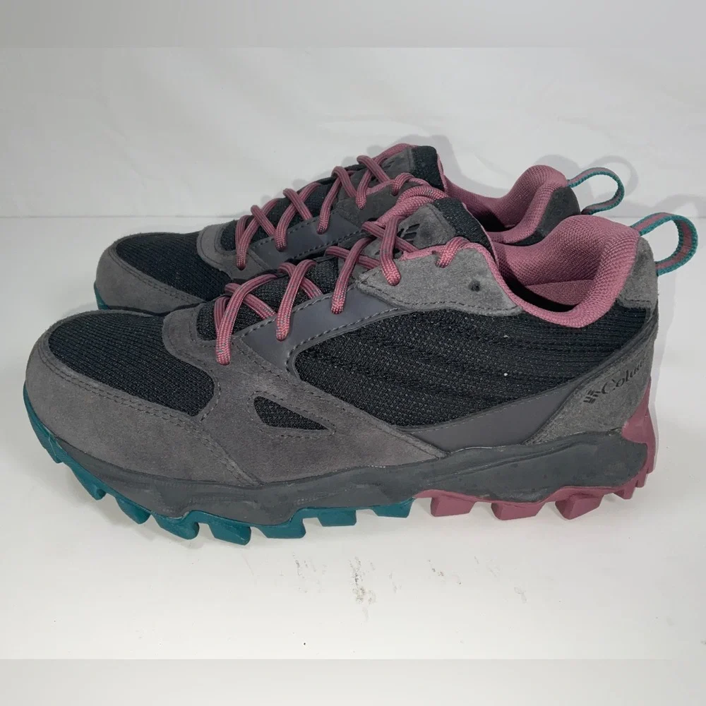 Women’s Columbia IVO Trail Waterproof Hiking Shoes Black & Mauve - Size‎ 5